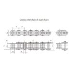 Řada přesných válečkových řetězů s krátkým roztečí