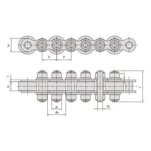 dopravní řetězy s velkými válečky