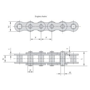 řetěz motocyklového motoru