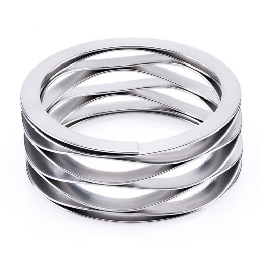 vícezávitová vlnová pružina s podložkovými konci