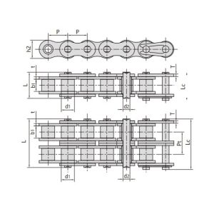 samomazací válečkový řetěz s krátkým roztečem
