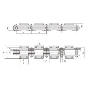 řetěz cukrového stroje