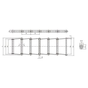 svařovaná konstrukce zakřivený řetěz z plechu