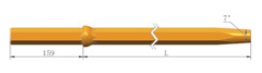 Šestihranný dřík 25 x 159 mm